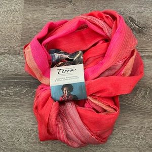 Brand new Terra orange and pink scarf